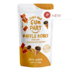 Just the Fun Part Waffle Cone Bites - Milk Chocolate and Caramel (4.23oz)