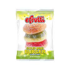 efrutti Sour Mini Burger Gummi Candy