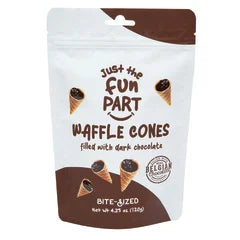 Just the Fun Part Waffle Cone Bites - Dark Chocolate (4.23oz)