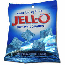 Jell-O Gummy Squares Sour Berry Blue (4.5oz)