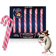 Possum Flavored Candy Canes 6ctp