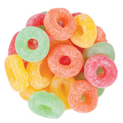 Assorted Jelly Fruit Gummy Rings (12oz)