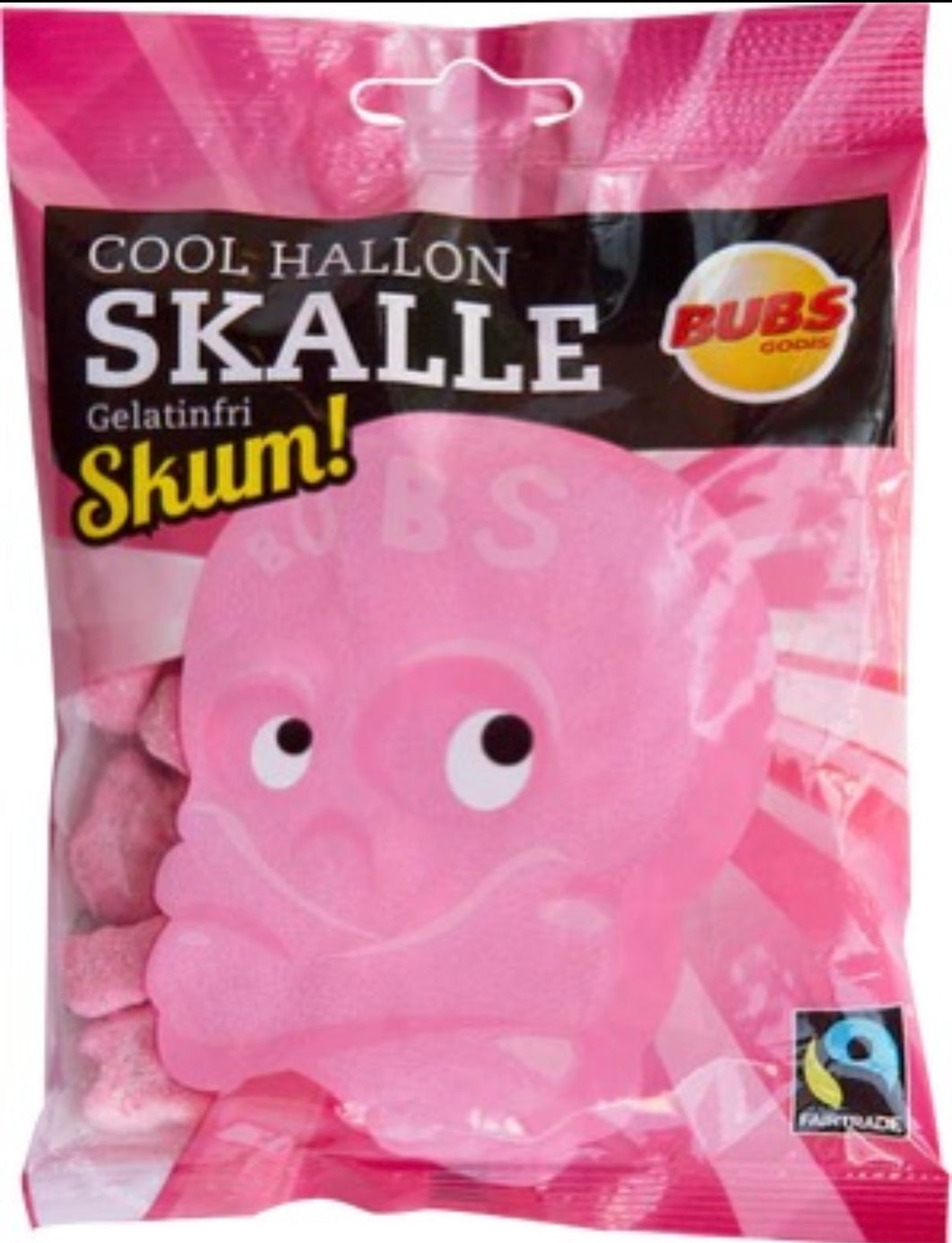 Bubs - Raspberry Sour Skulls Swedish Gummies (90g)