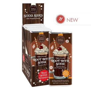 Nancy Adams Chocolate Bar with Popping Candy - Root Beer Float (1.75oz) ONE