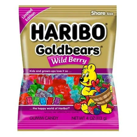 Haribo Wild Berry Gold Bears (4oz)