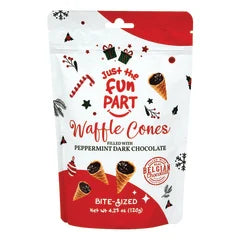 Just the Fun Part Waffle Cone Bites - Peppermint Dark Chocolate (4.23oz)