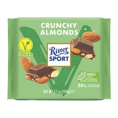 Ritter Vegan Chocolate Bar - Crunchy Almonds (3.5oz)
