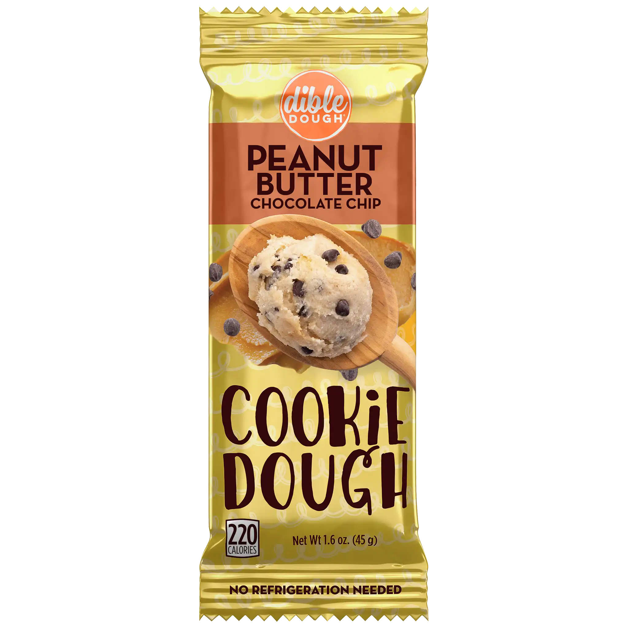 Dible Dough Peanut Butter Chocolate Chip Cookie Dough Bar 1 6oz dible-dough-peanut-butter-chocolate-chip-cookie-dough-bar-1-6oz