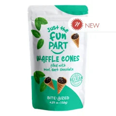 Just the Fun Part Waffle Cone Bites - Dark Mint Chocolate (4.23oz)