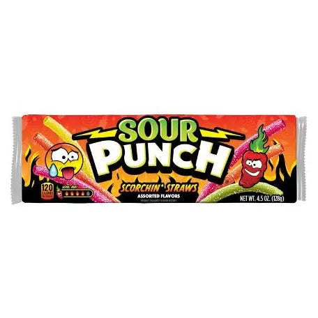 Sour Punch Scorchin’ Straws (4.5oz)