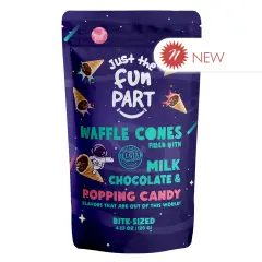 Just the Fun Part Waffle Cone Bites - Milk Chocolate & Popping Candy (4.23oz)