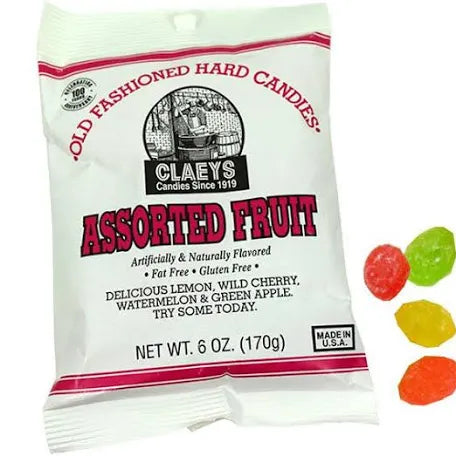 Claey’s Assorted Fruit Sanded Hard Candy (6oz)
