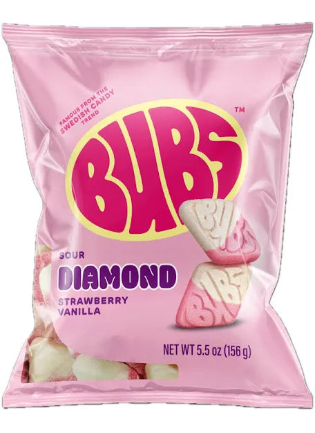 Bubs Strawberry Vanilla Sour Diamonds (5.5oz)