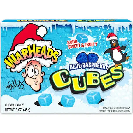 Warheads Blue Raspberry Cubes (3oz)
