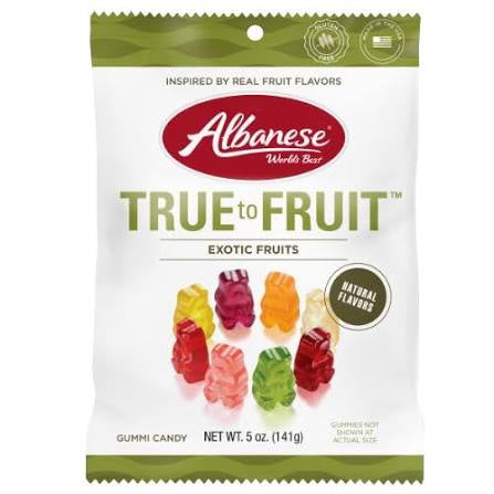 Albanese True to Fruit Gummy Bears - Exotic Fruits (5oz)