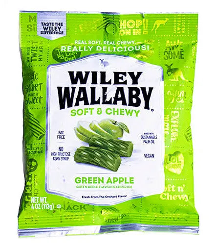 Wiley Wallaby Green Apple Licorice (4oz)
