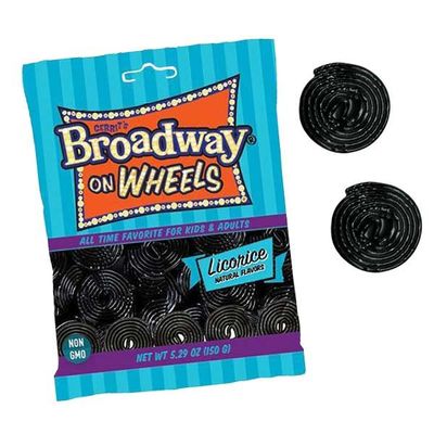 Broadway Licorice Wheels Black 5.29oz