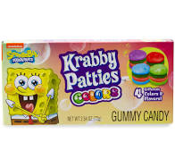 Gummy Krabby Patties Colors Candy 2.54oz Box