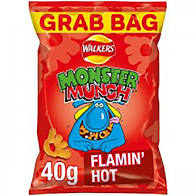 Walkers Flaming Hot Monster Munch - 1.41oz (40g)