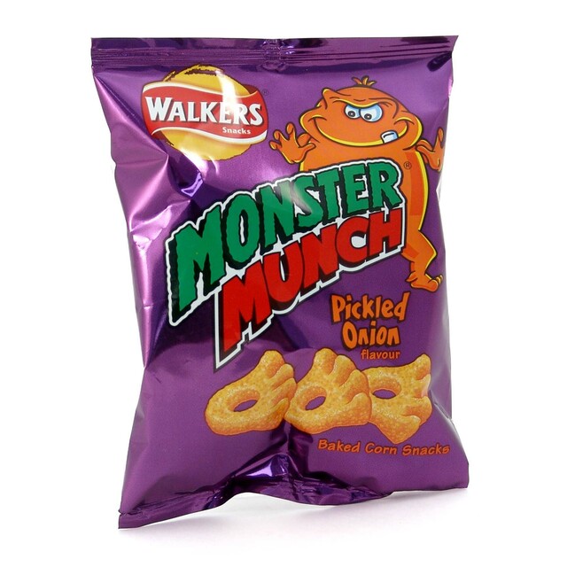 Walkers Monster Munch Pickled Onions 40g Snack Bag