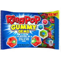 Ring Pop Gummy Gems Candy Assorted Flavors 3.7 oz Bag