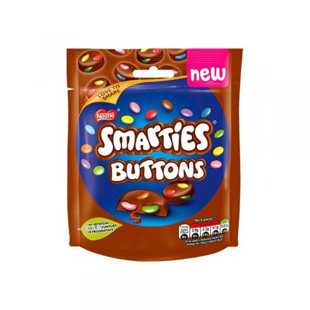 Smarties Milk Chocolate Buttons Pouch 90g
