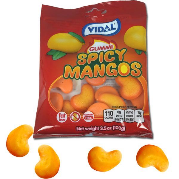 Gummi Spicy Mangos 3.5oz bag