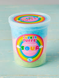 Pucker Puffs Rainbow Sour Cotton Candy (1.75oz)