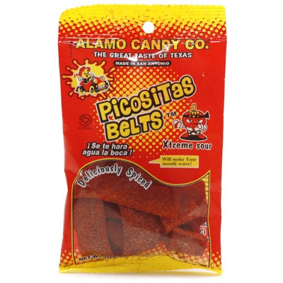Alamo Candy Picositas Belts - Xtreme Sour with Chili (1.5oz)
