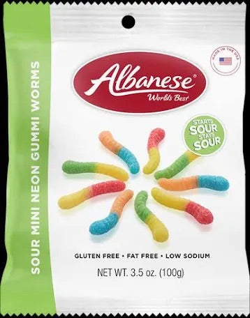 Albanese Sour Gummy Worms (3.5oz)
