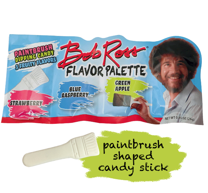 BOB ROSS FLAVOR PALETTE PAINTBRUSH DIPPING CANDY
