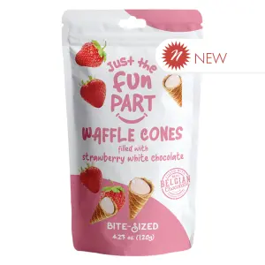 Just the Fun Part Waffle Cone Bites - Strawberry (4.23oz)