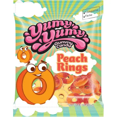 Yumy Yumy Peach Rings (4.5oz)