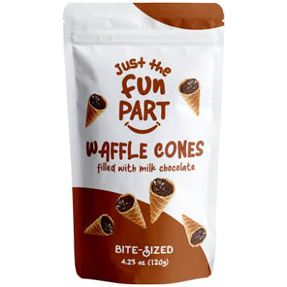 Just the Fun Part Waffle Cones - Milk Chocolate (4.23oz)