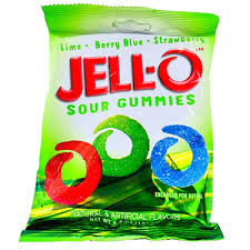Jell-O Sour Gummies 4.5oz Bag