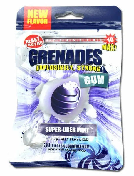 Grenades Gum: Super-Uber Mint (30 pieces)