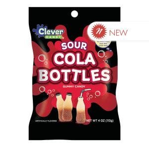 Sour Cola Bottles Gummies 4oz Bag