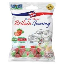 Britain Gummy Fizzy Strawberries (5.3oz)
