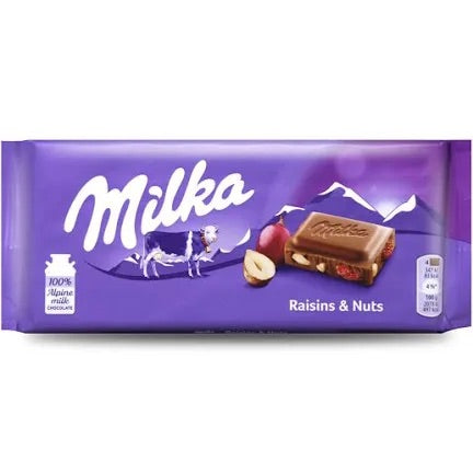 Milka Raisins and Nuts Bar