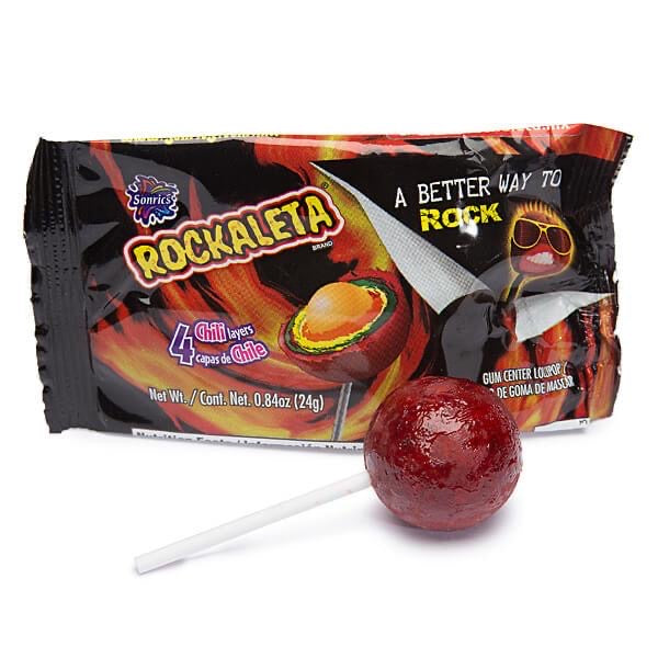 Rockaleta Gum Centered Chili Lollipop