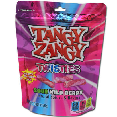 Tangy Zangy Twisties Sour Wild Berry 8oz Bag