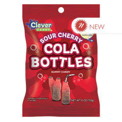 Sour Cherry Cola Bottles Gummies 4oz Bag