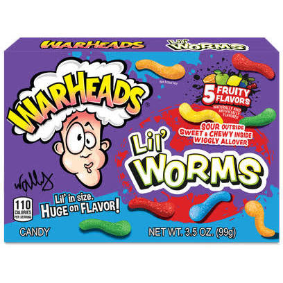 Warheads Lil Worms Theater Box (3.5oz)