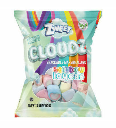 Zweet Cloudz Snackable Marshmallows - Rainbow Layers (3.5oz)